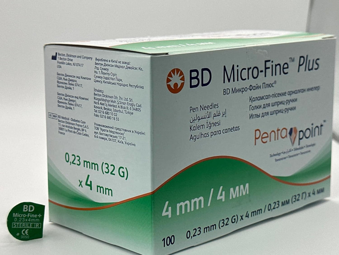 BD Micro Fine 4MM X 32G 100 Pen