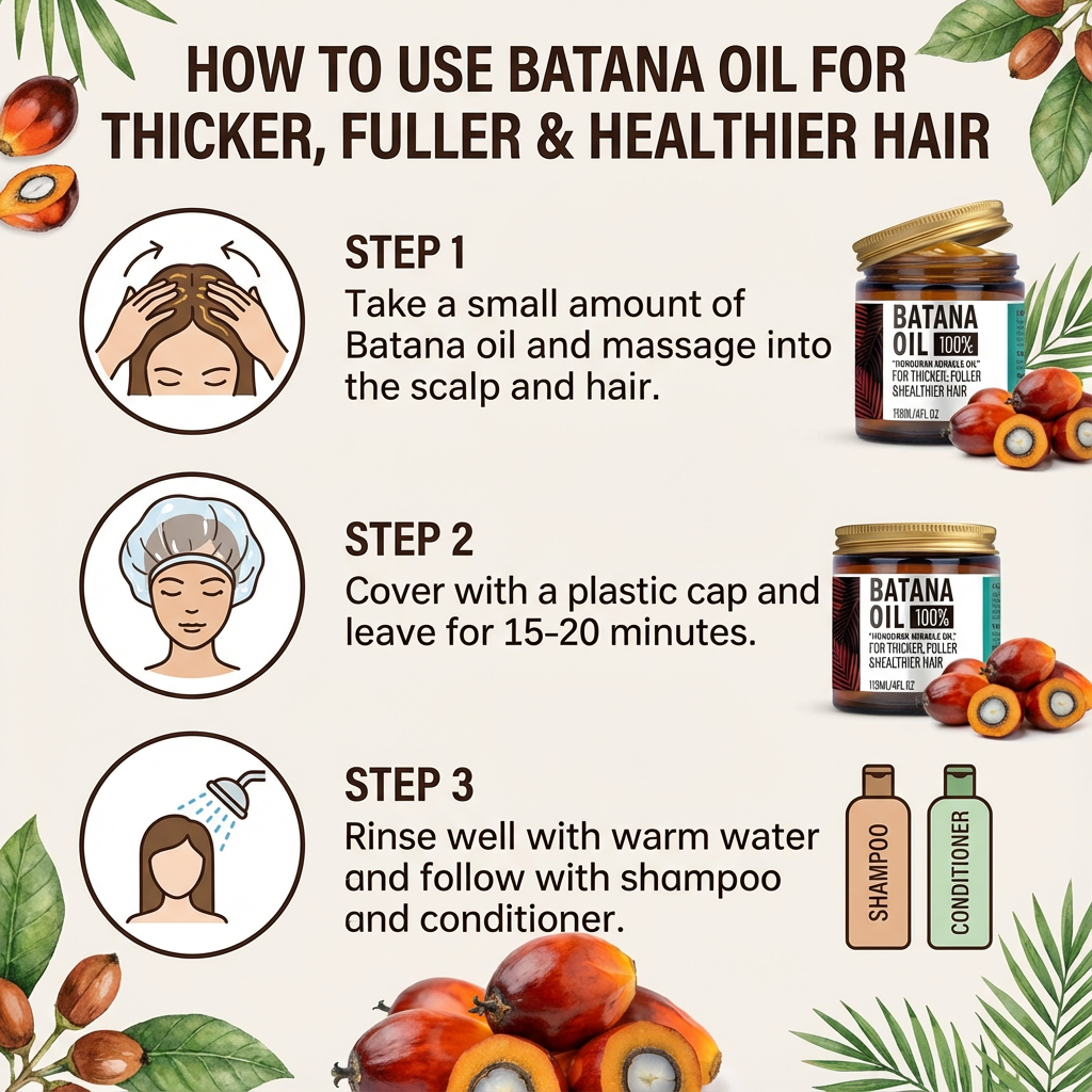 Raw Batana Oil For Hair Growth -%100 Pure Batana Oil Paste For Hair Treatment