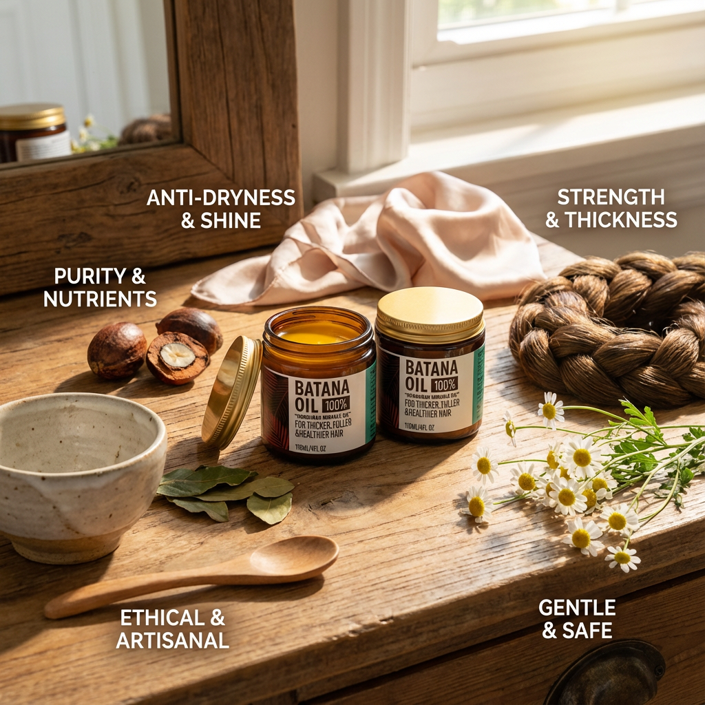 Raw Batana Oil For Hair Growth -%100 Pure Batana Oil Paste For Hair Treatment