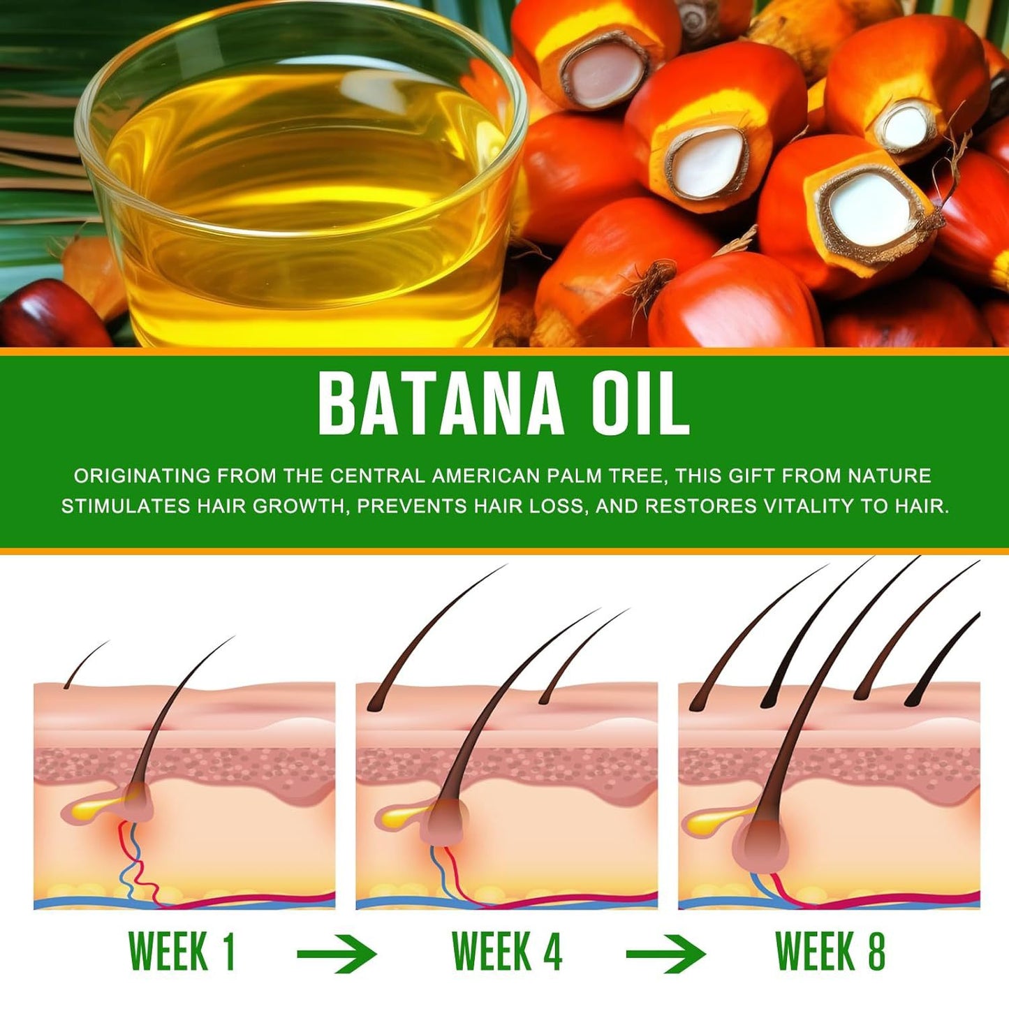 Raw Batana Oil For Hair Growth -%100 Pure Batana Oil Paste For Hair Treatment