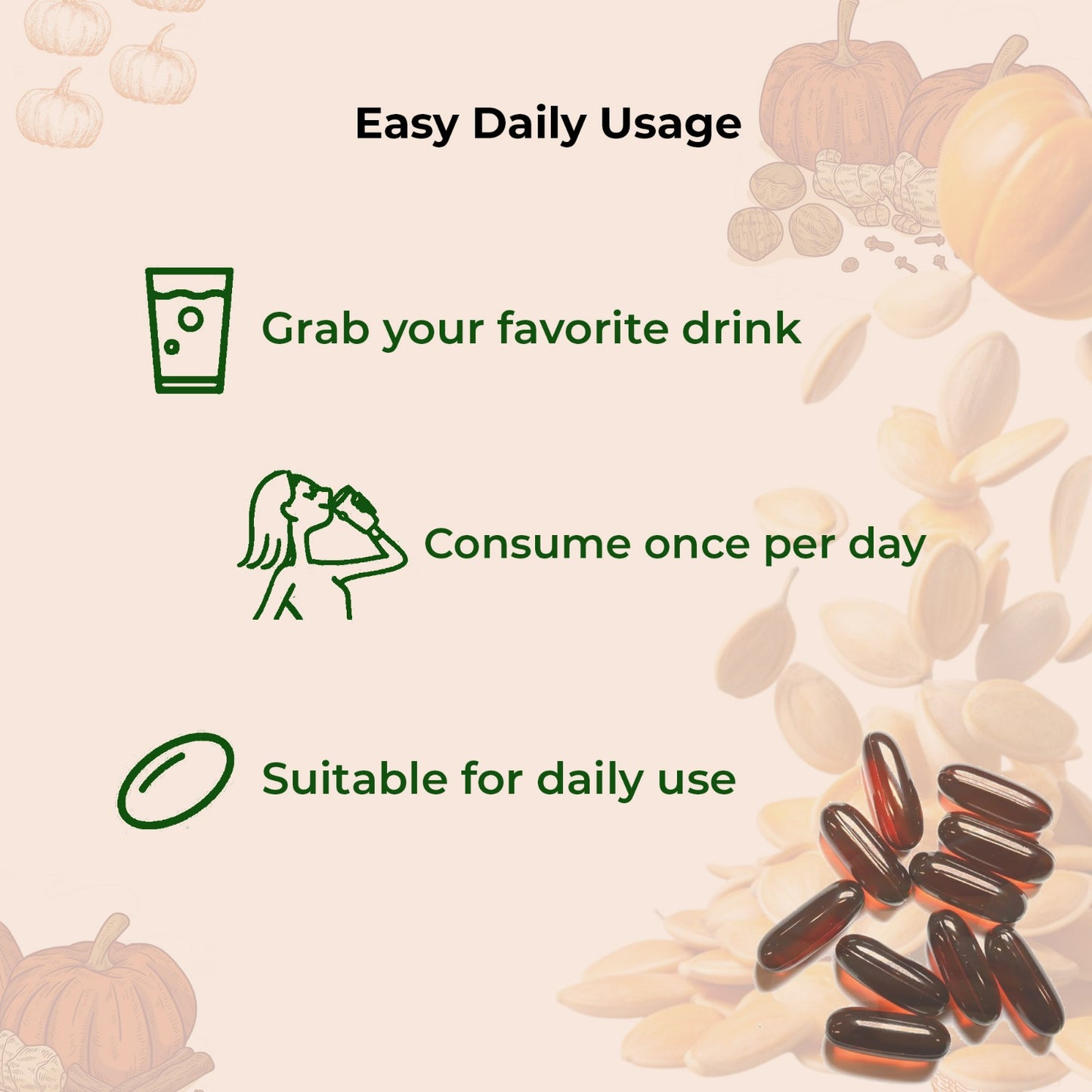 Organic Pumpkin Seed Oil - Pumpkin Seed Oil Capsules 300 Softgels