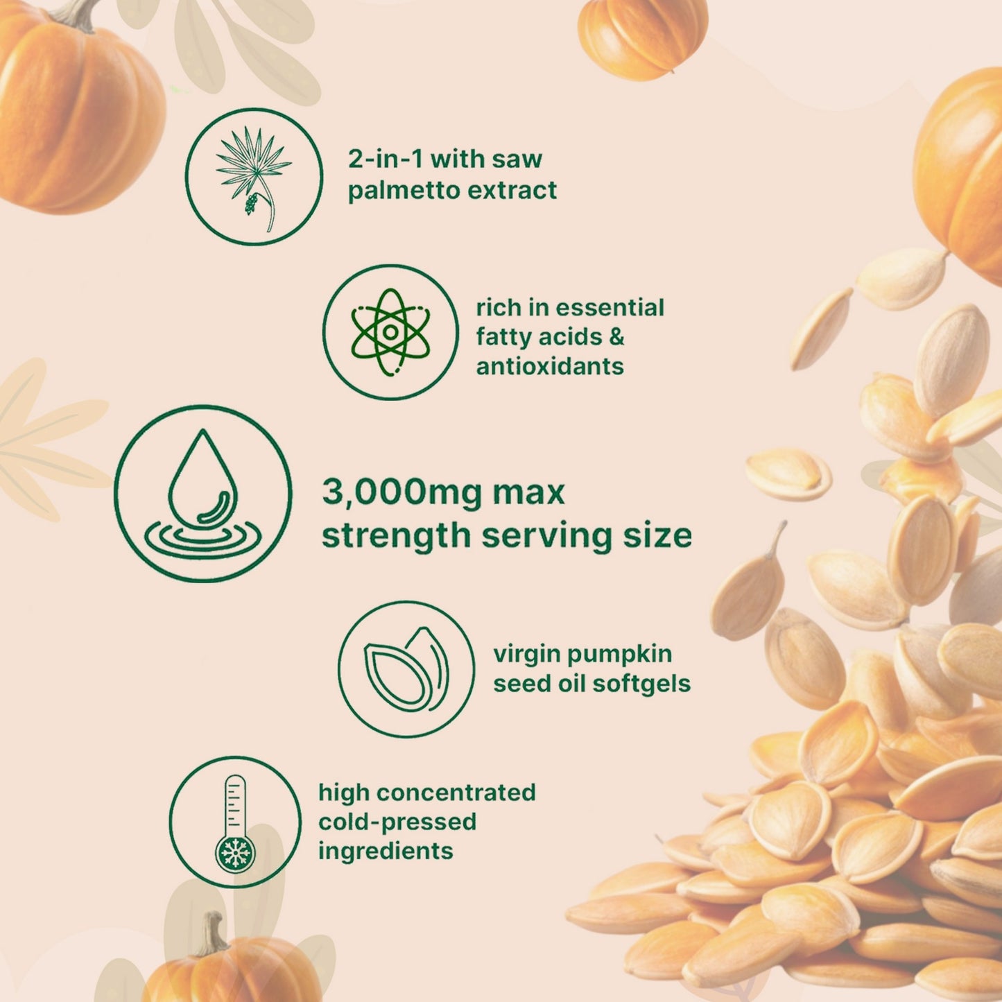 Organic Pumpkin Seed Oil - Pumpkin Seed Oil Capsules 300 Softgels